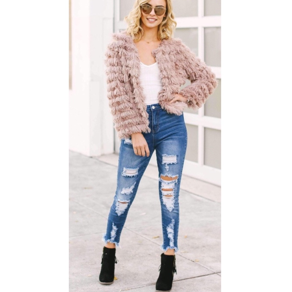 Faux Fur Light Weight Jacket (Small)